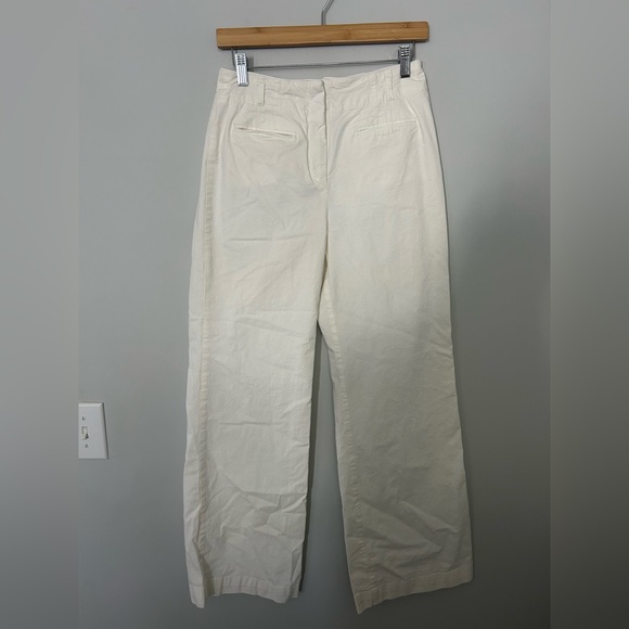 Anthropologie Maeve White Wide Leg Pants - Picture 1 of 7